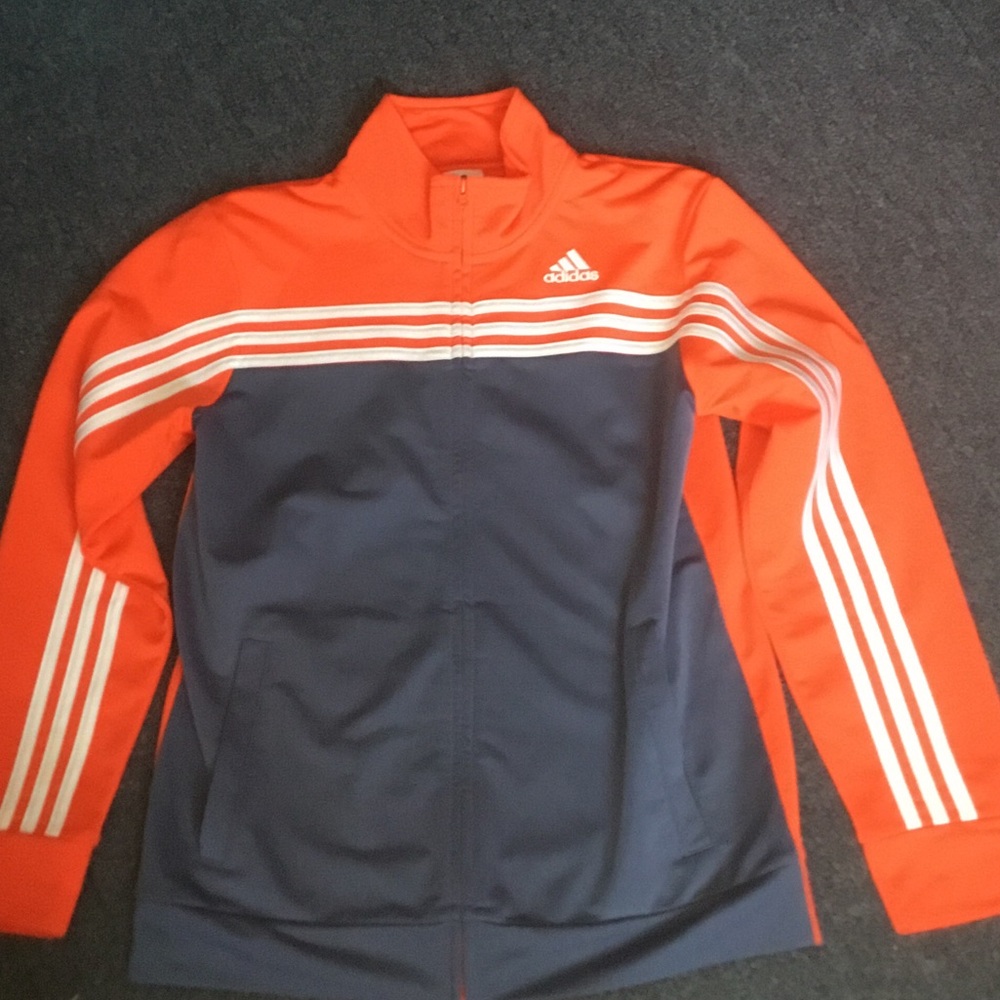 Adidas Vibrant Orange and Navy Jacket